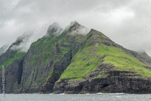beautiful nature of Vestmanna Sea cliffs in the Faroe Islands
