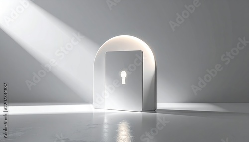 encrypted file icon high key studio product photo, subtle soft lighting