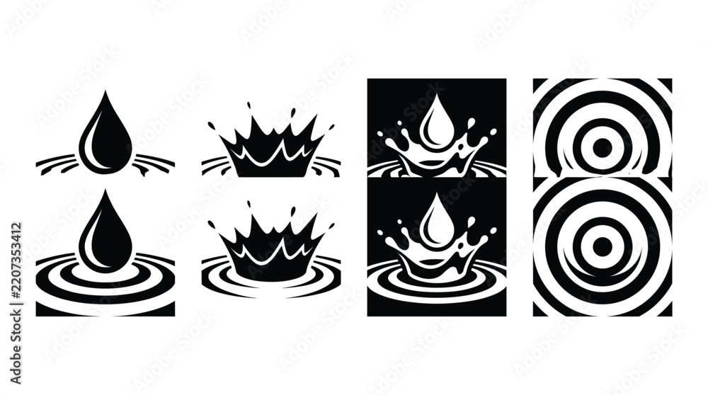 Fototapeta premium Fire Flames Icon Set Vector Illustration for Tattoo, Tribal Art, Racing, Motorcycle, Biker, Heraldic Emblem and Decorative Logo Design