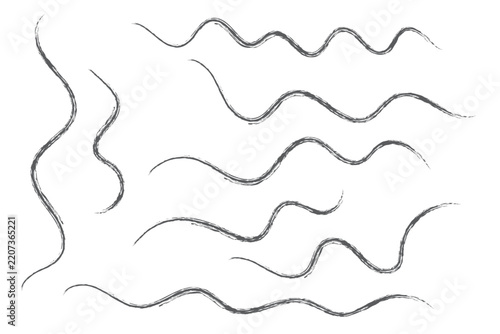 Textured wavy lines in a graphic design element with copy space for artistic projects