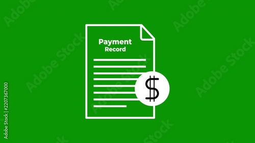 Financial management document payment record for bill, budgeting income and track expenses