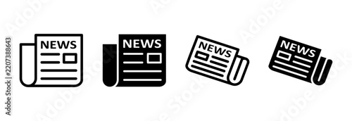 Newspaper icon set vector. news paper sign and symbolign