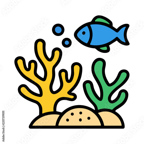 Colorful Tropical Fish Swimming Among Vibrant Coral Reef Underwater