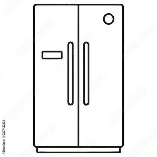 Side-by-side refrigerator icon