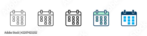 Calendar icon logo design. Calender sign and symbol. Schedule icon symbol