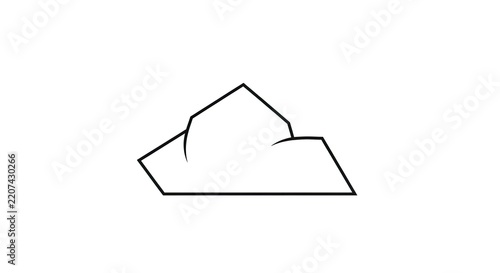 Simple geometric line art of a mountain peak.