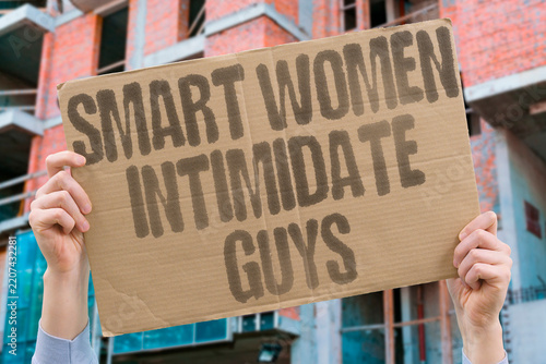 Obraz na plátně "Smart women intimidate guys" Confidence and intelligence challenge traditional dynamics