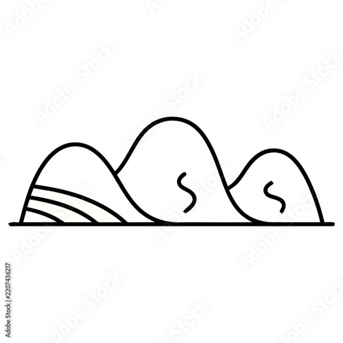 Simple Outline of Hills