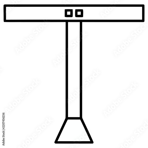 Simple line drawing of a table