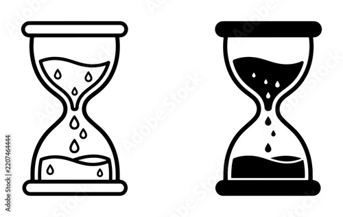 Hourglass silhouette for time concept or logo element
