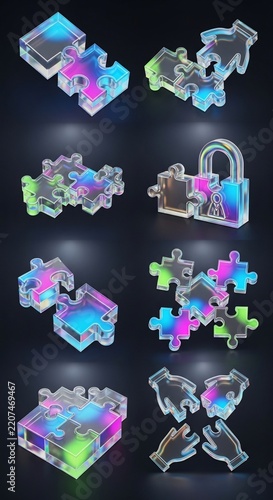 Chromatic Clarity: Translucent Puzzles Bloom in Luminous Depth