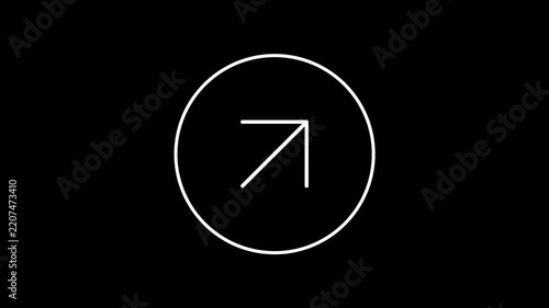 Animated Blue Circle Arrow Icon Motion Graphic
