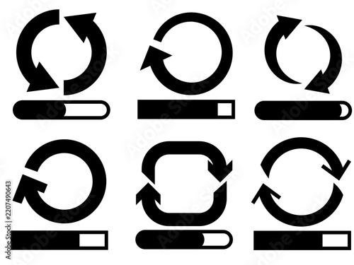 Obraz na płótnie Update, Upgrade, Loading, and Refresh Vector Icon Set for UI UX Web Design