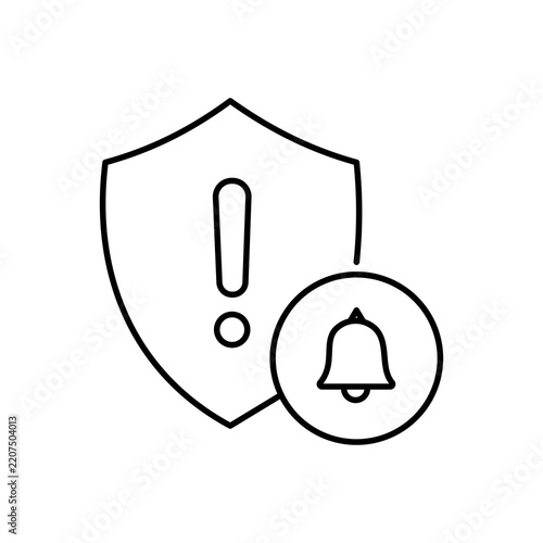 Security Shield Warning Alert And Bell