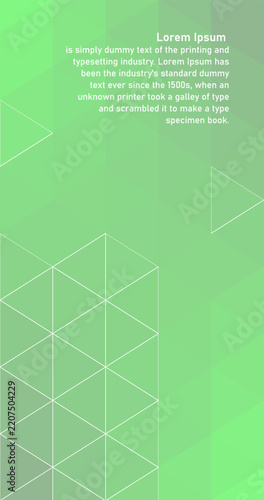 Low Polygonal background Abstract Green geometric background for Poster Template