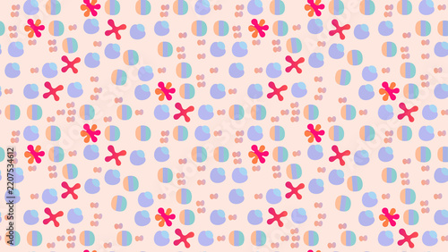 Abstract pattern with colorful shapes on light background