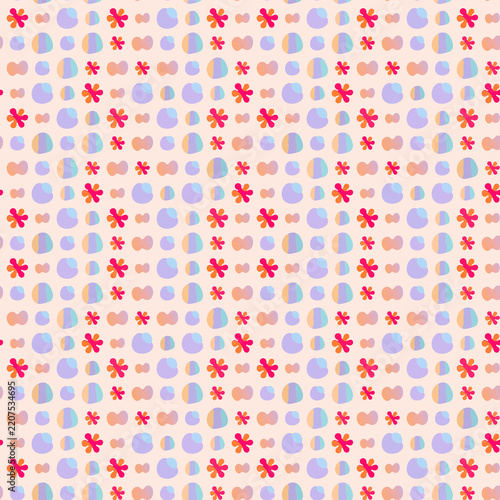 Abstract seamless pattern of colorful shapes