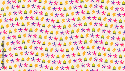 Campfire and Abstract Shape Pattern
