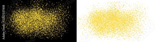 Fotografie Golden speckle pattern displays a scattered arrangement against both black and w