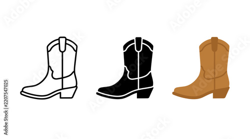 Western cowboy boot icons for ranch life with footwear equestrian heritage