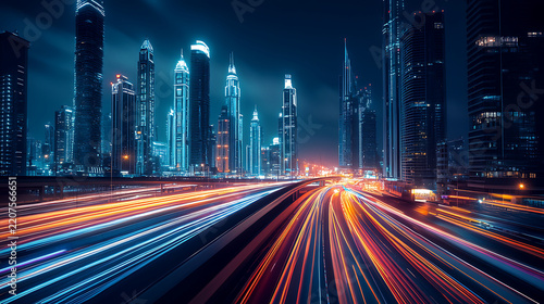 Modern Cityscape & Urban Skyline Images for Adobe Stock: High-Resolution Skyscrapers, Sunset Reflections, Car Light Trails, Wet Roads and Business District Landscapes