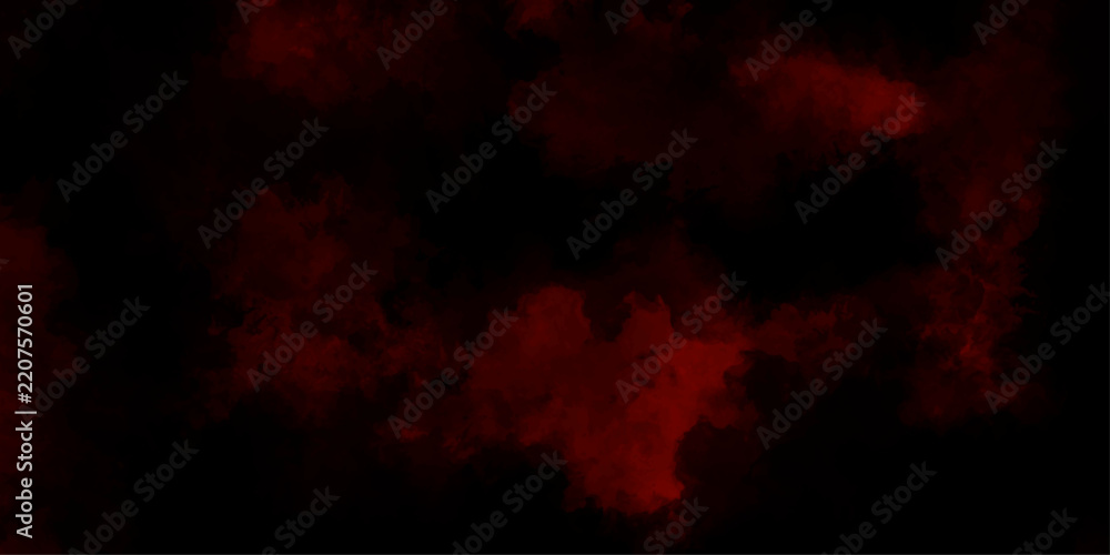 Obraz premium Dark red powder explosion cloud on black background. Abstract red and black grunge texture smoke. smoke fog misty texture overlay on dark black. paranormal red mystic smoke, clouds for movie.