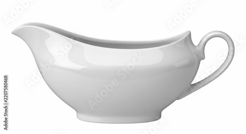 Sculpted porcelain vessel, poised to pour culinary elegance.