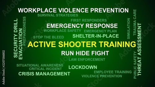 Active Shooter Training Word Cloud