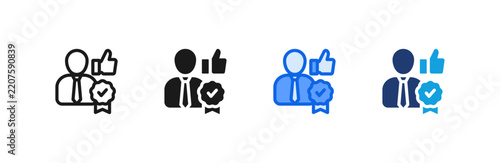 Obraz na płótnie Expert Recognition Like icon multiple style collection. Vector illustration.