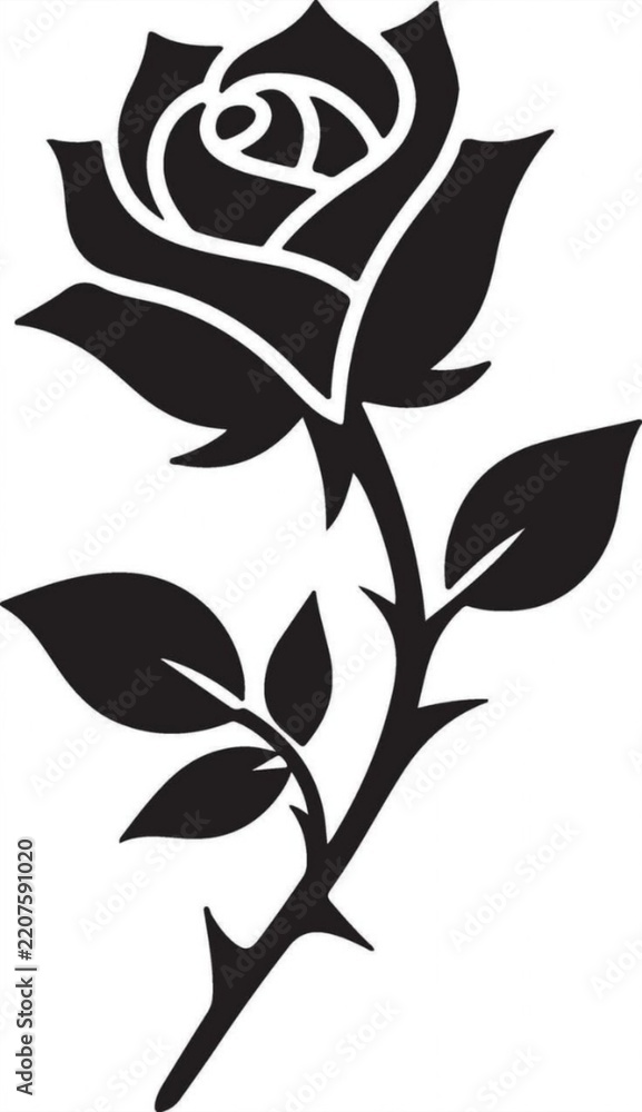 Obraz premium 11.black and white rose