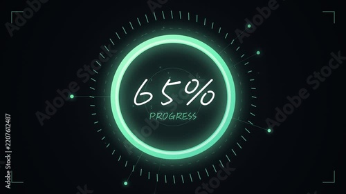 Circular Progress Ring Loading To Sixty Five Percent