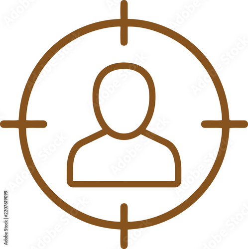 Targeted user profile and audience targeting icon