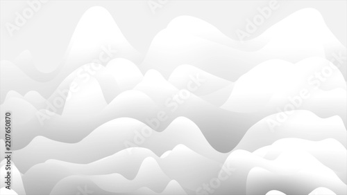 Grey and white minimal waves abstract background