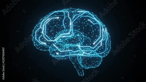 Digital computer circuit board shaped like human brain