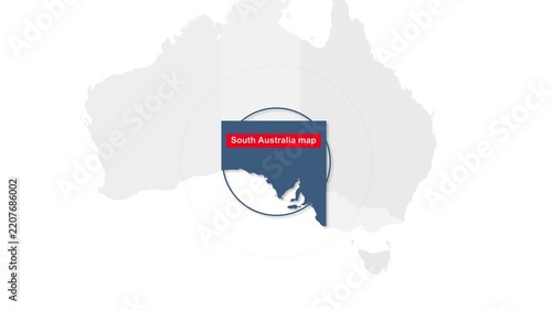 Australia_South_location_in_circular_map Video Footage Animated Motion for professional design projects presentations digital media and commercial vis