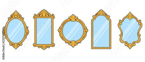 Ornate mirrors illustration