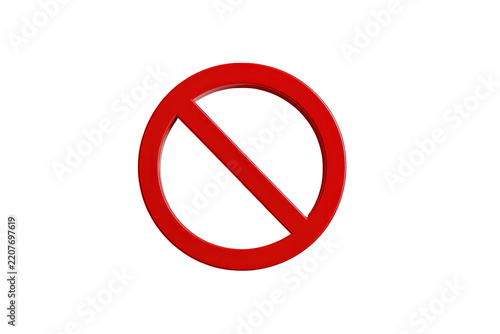 Universal prohibition symbol a red circle with a diagonal line isolated on transparent background. Red prohibition sign with diagonal slash isolated on white background.