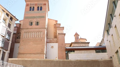 Mudejar Tower of San Pedro and Mausoleum of the Lovers in Teruel, Spain