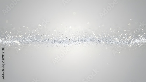 Fine Silver Glitter Band on a Soft Light Gray Background