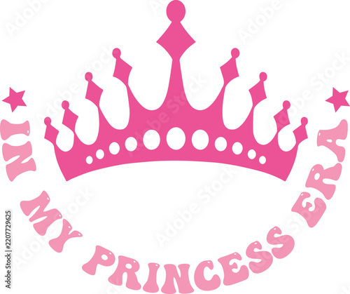 In My Princess Era Groovy Typography Design