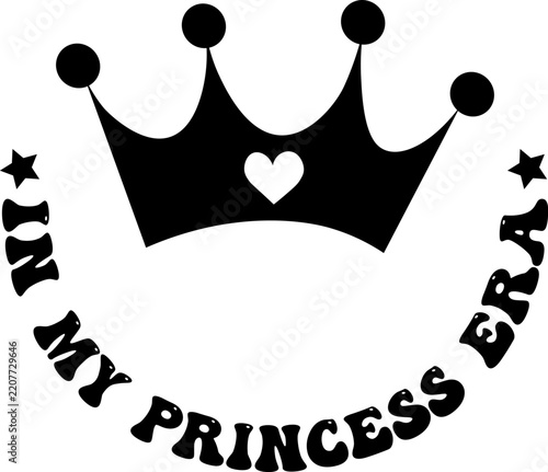 In My Princess Era Groovy Typography Design
