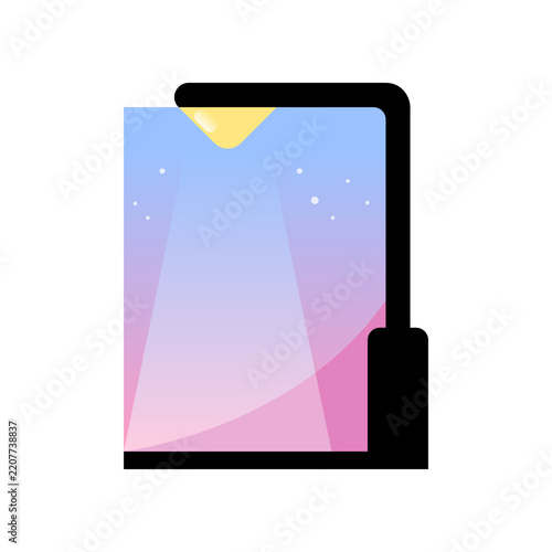 Streetlight shine brightly at dusk vector