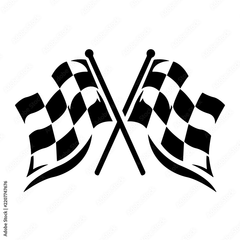 Obraz premium Formula one racing flags symbolizing motorsport competition victory and championship celebration