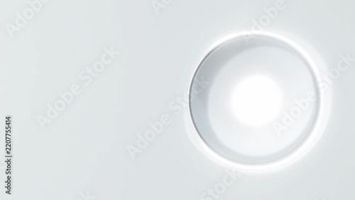 Minimal white circular glass motion graphics template