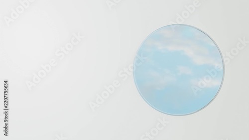Circular glass blue sky motion graphics template