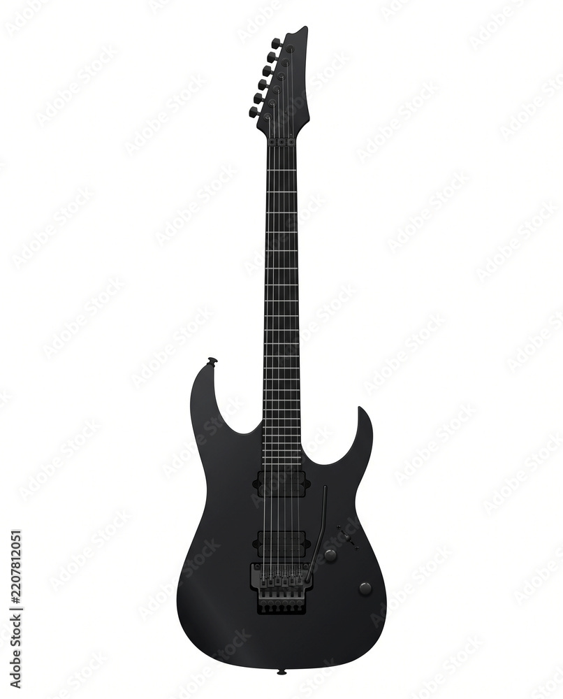 Obraz premium electric guitar isolated, electric guitar black background white