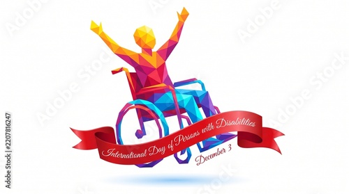 International Day of Persons with Disabilities colorful geometric illustration