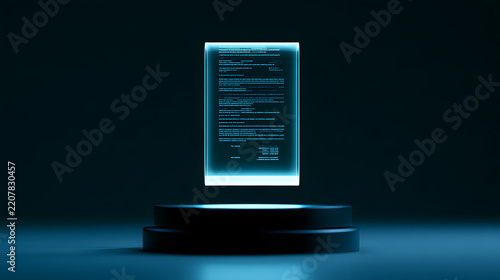 Suspended Digital Receipt Concept