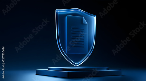 Data Privacy Shield Document Concept