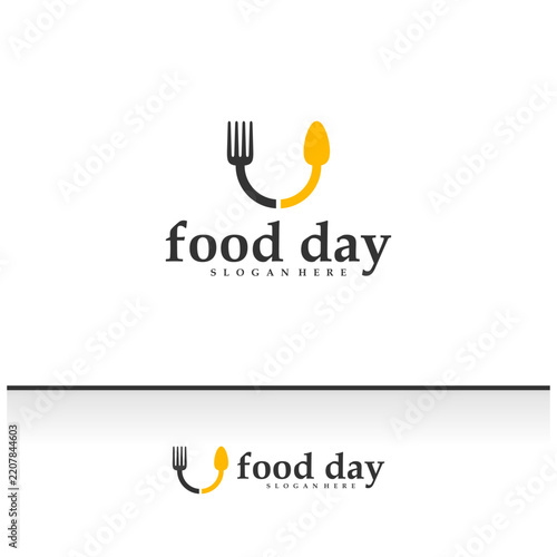 Food logo vector template. Creative Spoon and fork logo design concepts